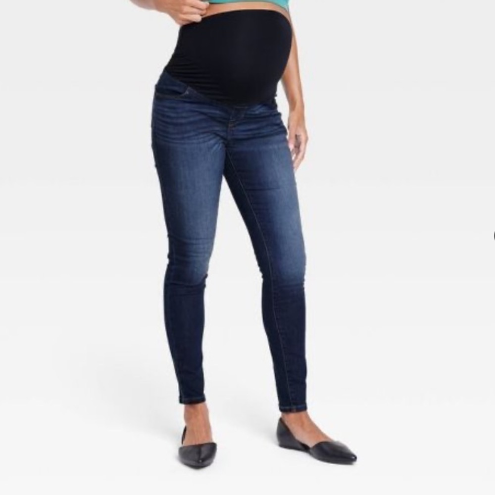 Isabel by Ingrid & Isabel Maternity Jean High Over Belly Back Crossover Panel